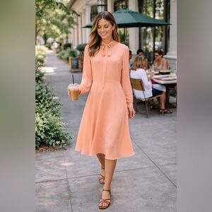 Elegant Pink Midi Dress